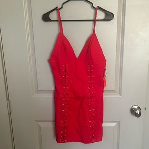 NWT F21 Red Lace Up Mini